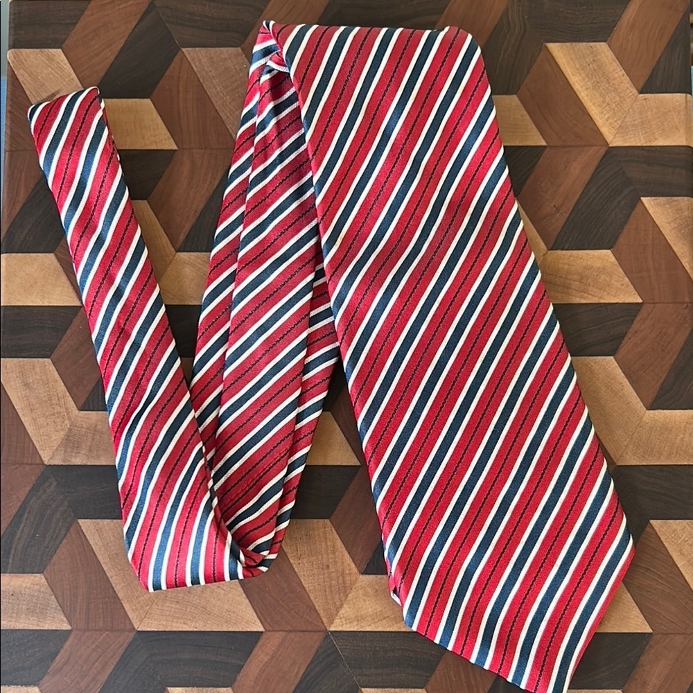 Banana Republic Red and Blue Striped Tie